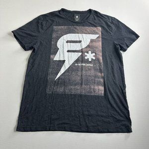 G-STAR RAW GRAPHIC TEE T SHIRT Mens Size XL Short Sleeve Casual‎ Gray Active